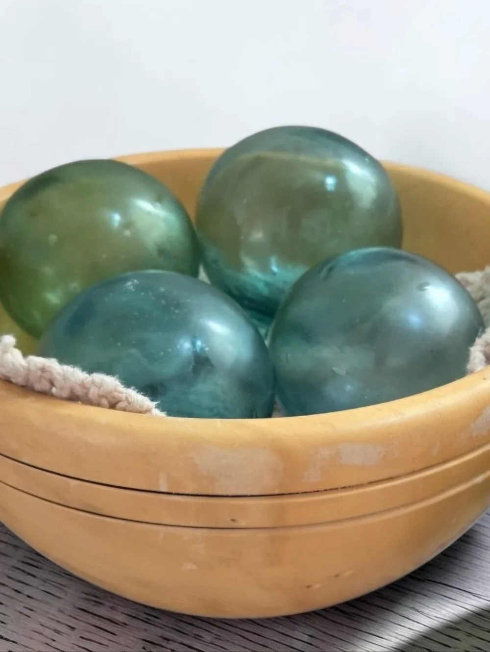 FOUR Japanese Glass Fishing Floats 3